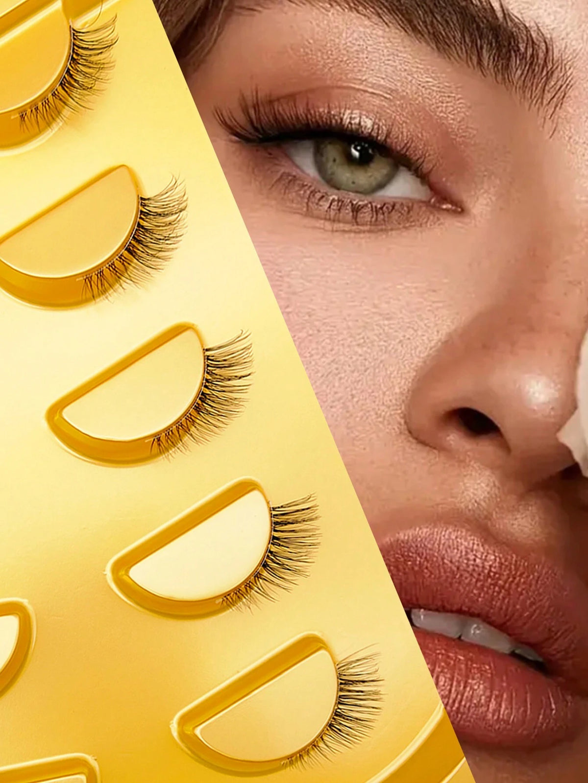 SHEIN 5 Pairs Of Natural Half Eye False Eyelashes