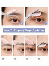 SHEIN Stainless Steel Eyebrow Trimmer Scissors Set With Comb, Suitable For Any Skin Type Beauty Tools