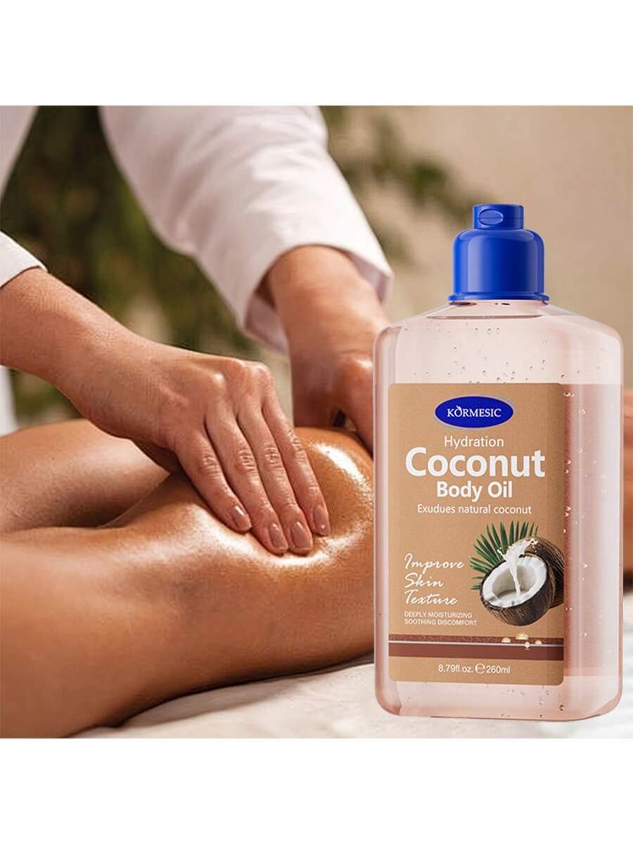 SHEIN Coconut Body Oil, Soothing Massage Oil