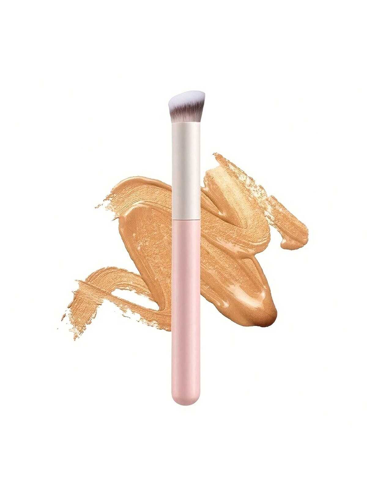 SHEIN 1pc Concealer Brush Mini Oblique Flat-Topped Kabuki Nose Contour Brush