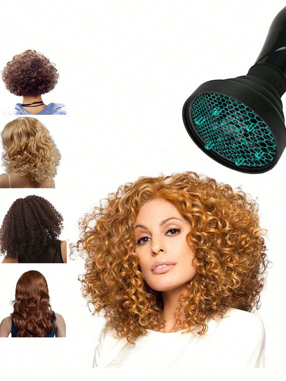 SHEIN Hair Dryer Diffuser Cover Styling Foldable Silicone RED