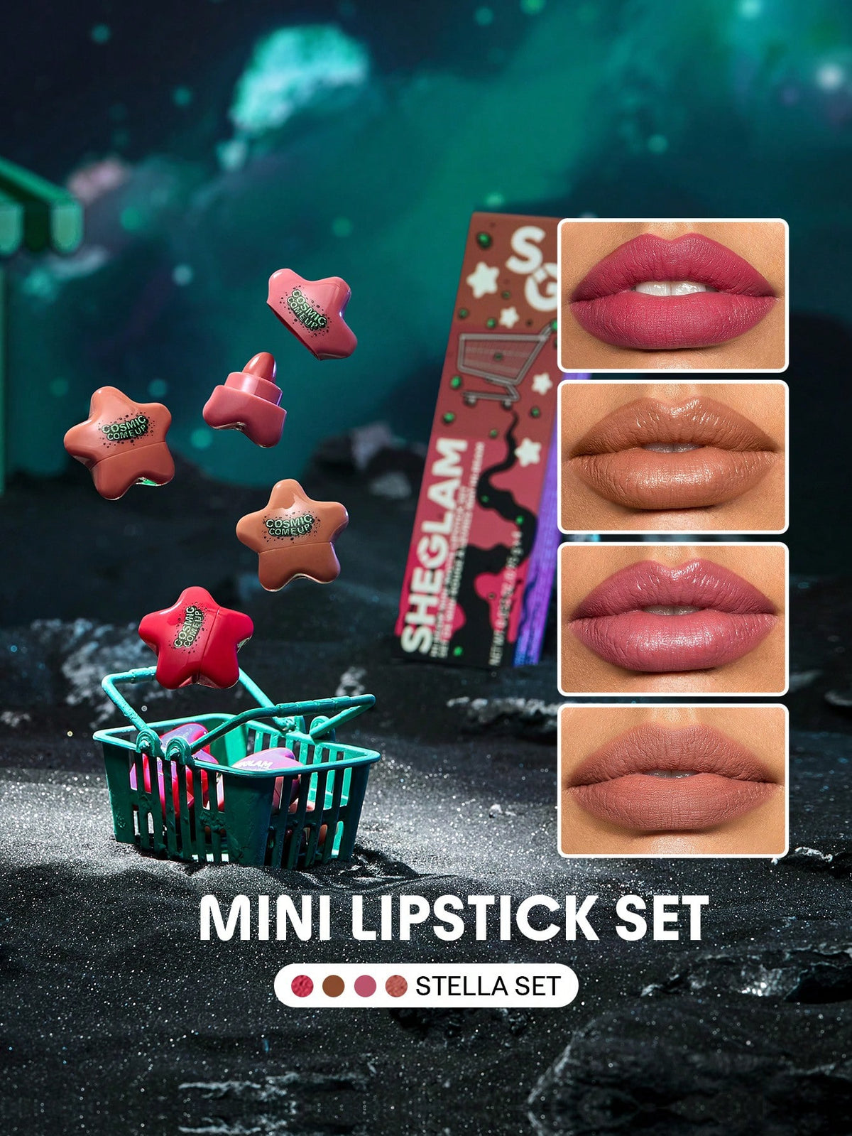 SHEGLAM Hi-Beam Mini Lipstick Set-Stella Set 4 In 1