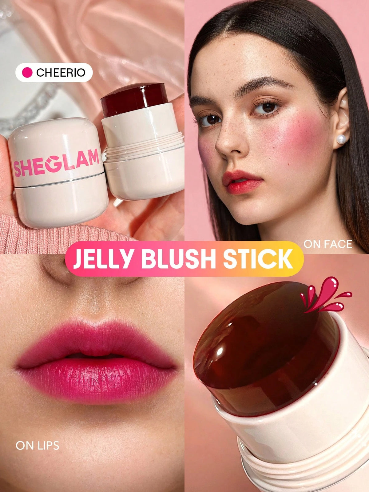 SHEGLAM Jelly-Licious Hydrating Lip & Blush Tint-Cheerio