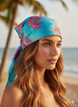 SHEIN Allover Butterfly Print Satin Bandana & Hair Scarf