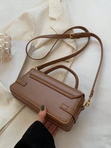 SHEIN Fashion Classic Joker Solid Color Pu Waterproof Fabric Bag