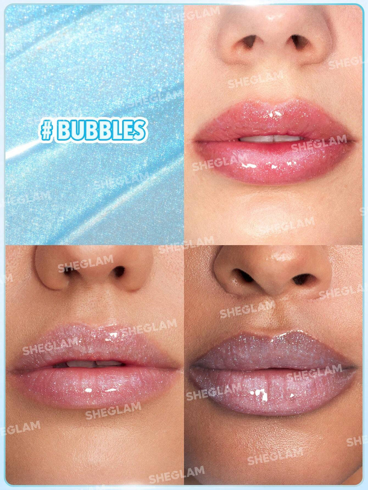 The Powerpuff Girls X SHEGLAM Super Trio Lip Gloss Color: Bubbles