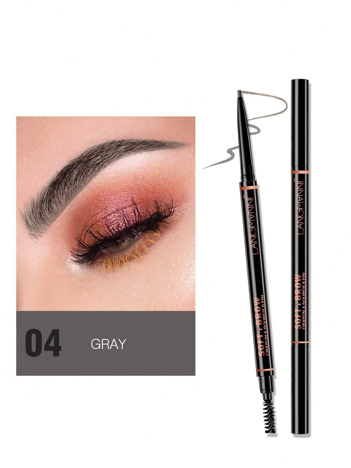 SHEIN1.5MM Ultra-fine Wild Eyebrow Pencil, Smudge Proof For Brow Makeup