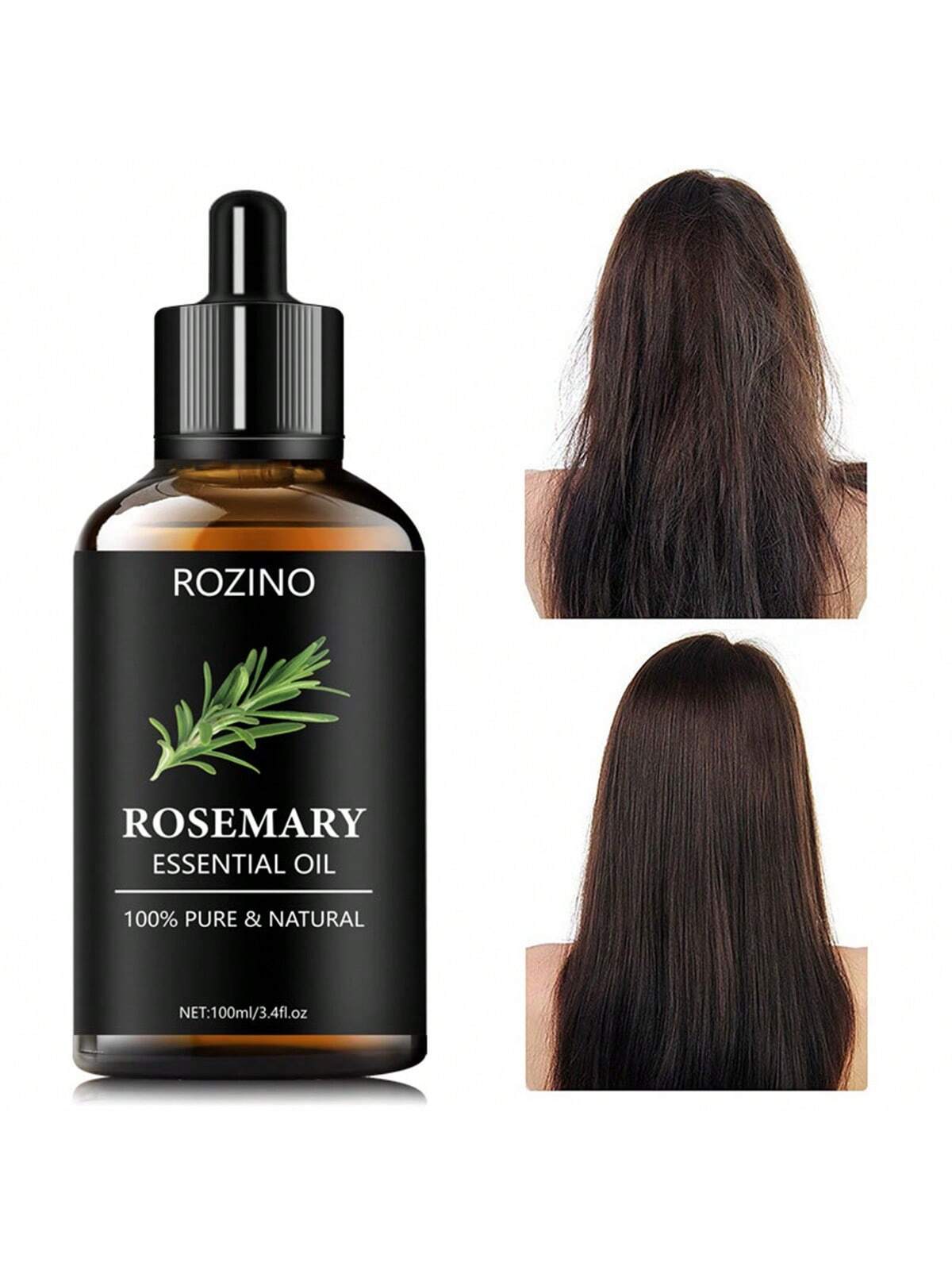 SHEIN Natural Rosemary Essential Oil, 100% Organic Pure