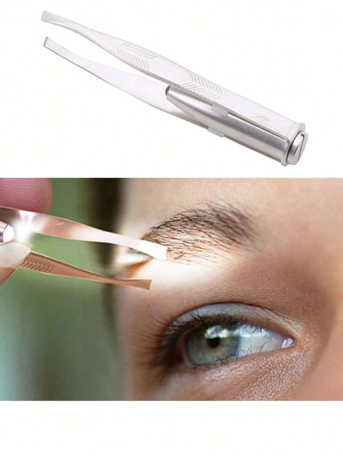 SHEIN 1 PC Eyelashes And Eyebrow Tweezers Stainless Steel # Black
