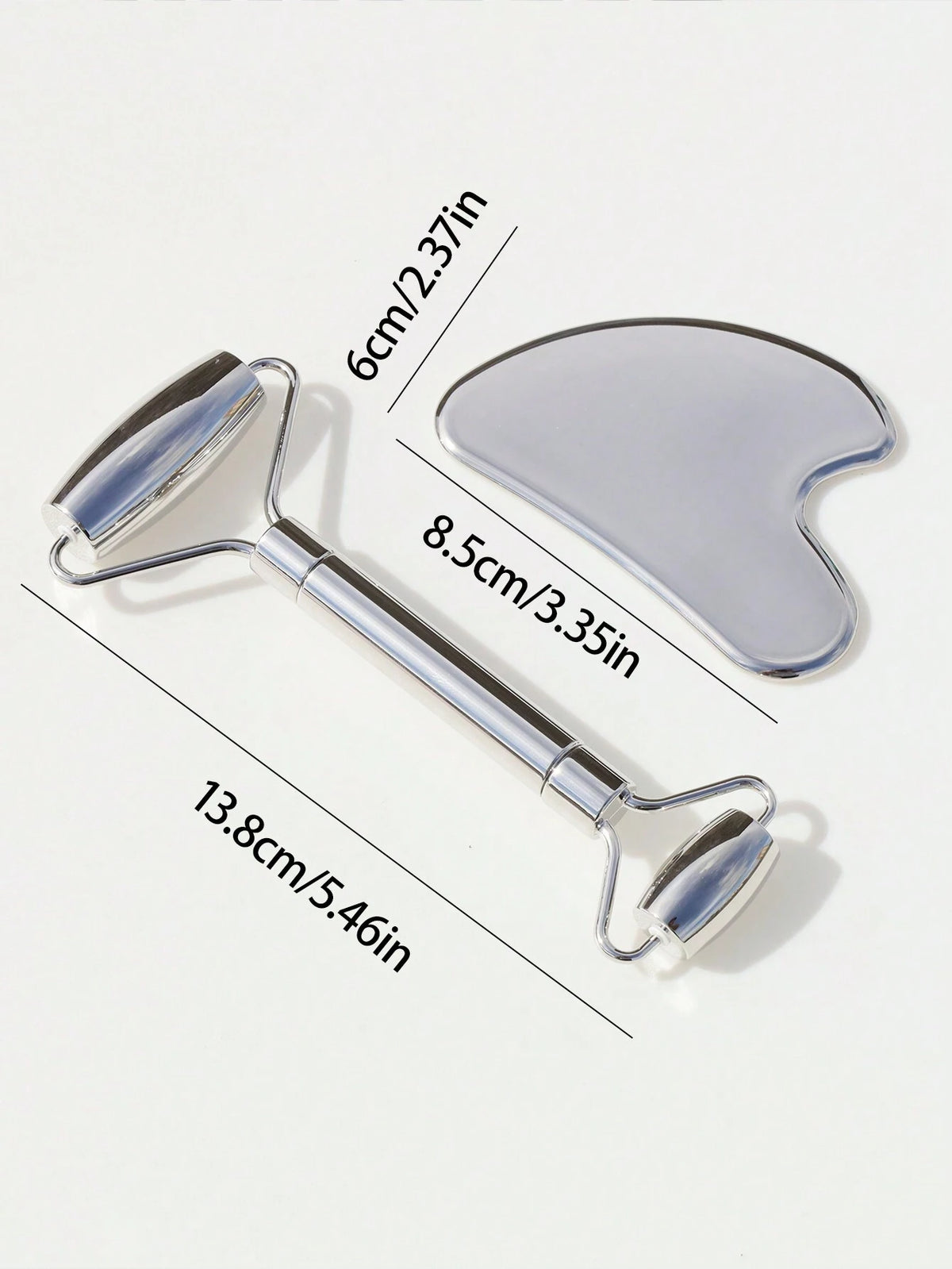 SHEIN Dual-Head Facial Roller & Heart-Shaped Massage Scraper