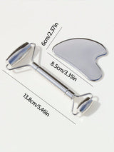 SHEIN Dual-Head Facial Roller & Heart-Shaped Massage Scraper