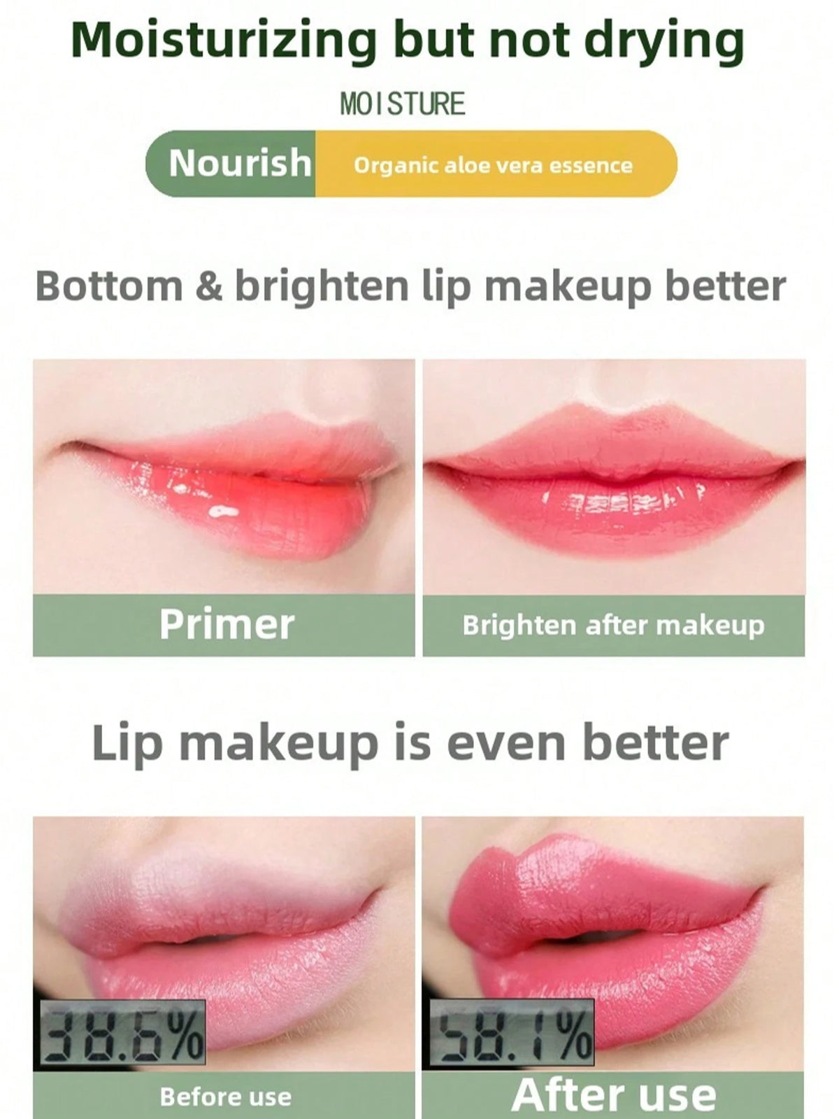 SHEIN Aloe Vera Lipstick Color Changing Lip Balm Moisturizing