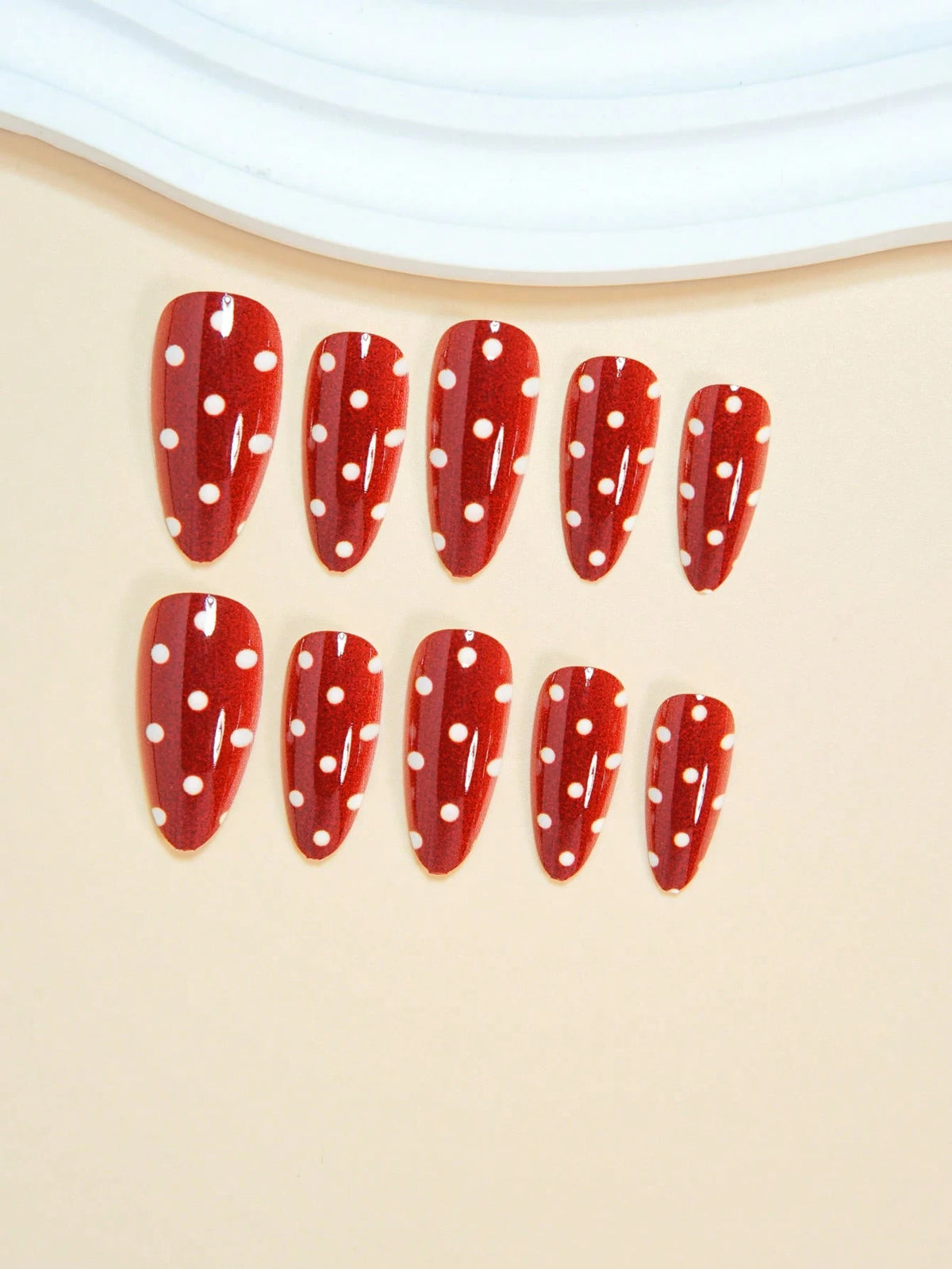 SHEIN 24pcs Almond-Shaped Nail Stickers Set