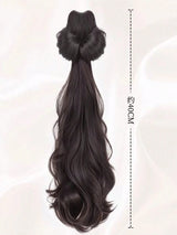 SHEIN Casual Retro Ponytail Hair Claw Clip, Wavy Brown and Black