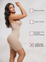 SHEIN Seamless High-Waisted Mid-Thigh Shapewear Romper
