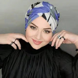 SHEIN Stripe Instant Turban Hat Inner Hijabs Caps