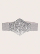 SHEIN Elegant Party Decorative Elastic Waist Buckle Corset