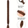 SHEIN 1pc Braiding Hair 24 Inch Suitable Mocha Brown