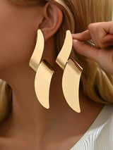 SHEIN 2 Large Fashion Exaggerated Sexy Lightning-Shaped Gothic Oversized Earrings