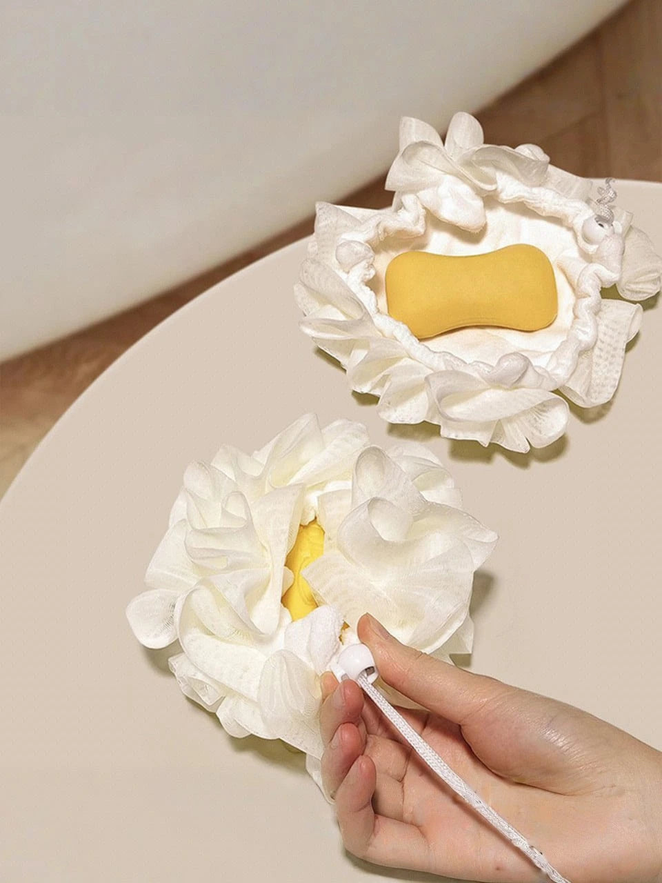 SHEIN Expandable Shower Balls, Super Soft Bath Sponges With Soap