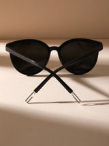 SHEIN Plastic Geometric Full Frame Decoration Mirrored Reflective Women Fashion Glasses