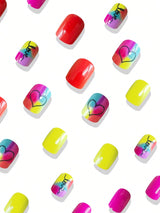 SHEIN Short Square Nails, Romantic
