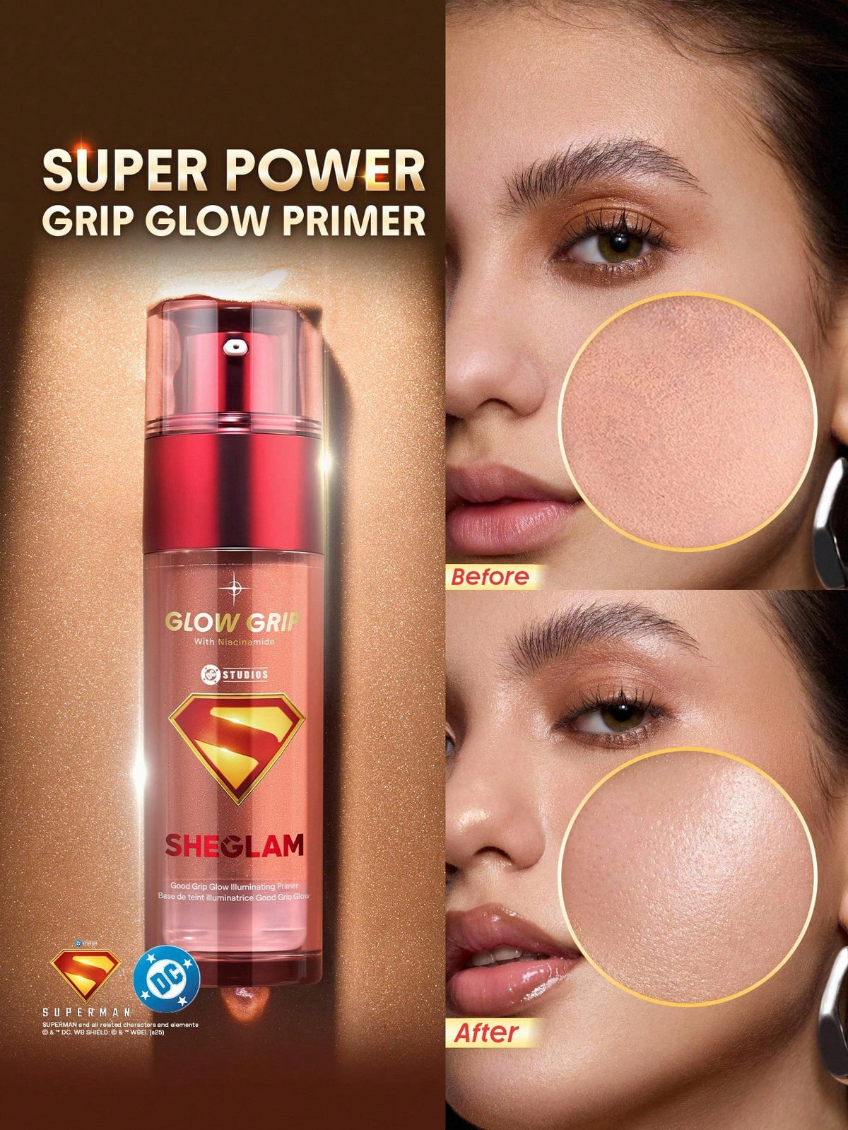 The Superman SHEGLAM Good Grip Glow Illuminating Primer