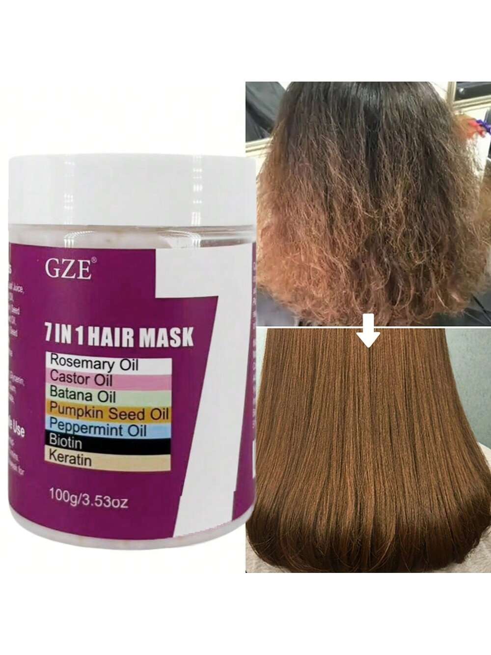 SHEIN GZE 7-IN-1 Hair Mask Enriched With Rosemary Oil