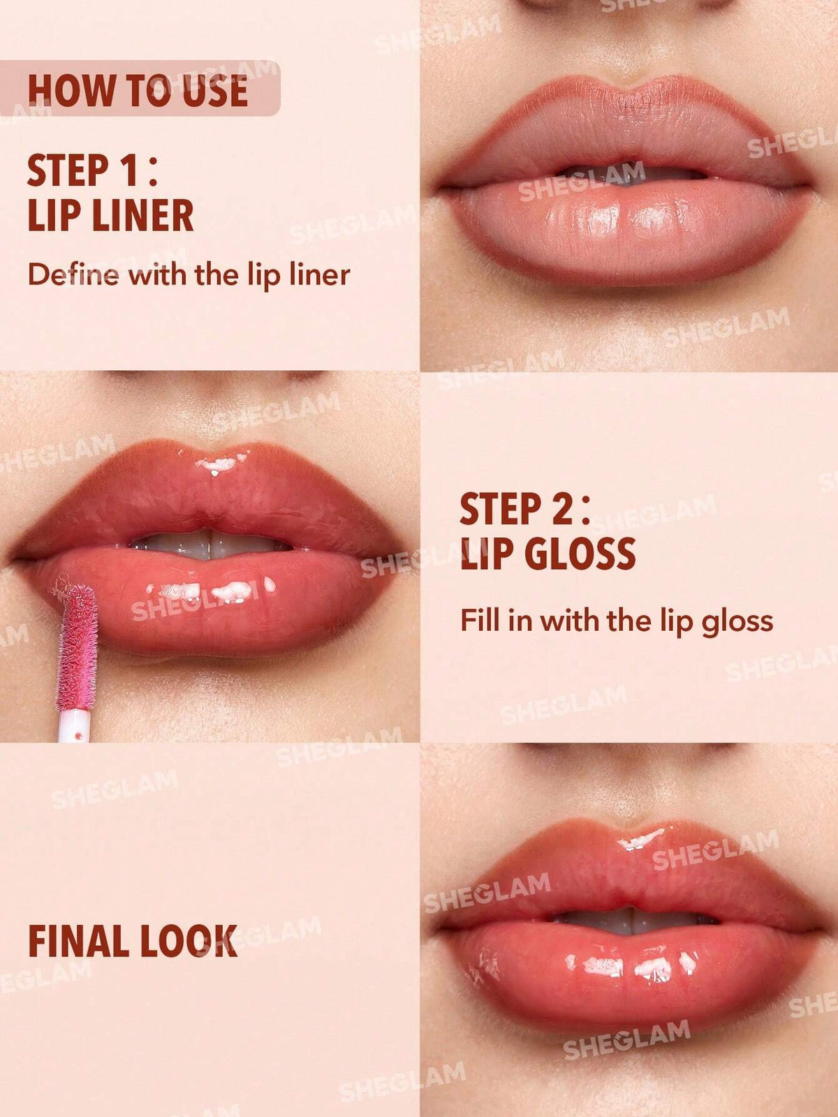 SHEGLAM Lip Rules Liner & Gloss Pen-Play Fair 2-In-1
