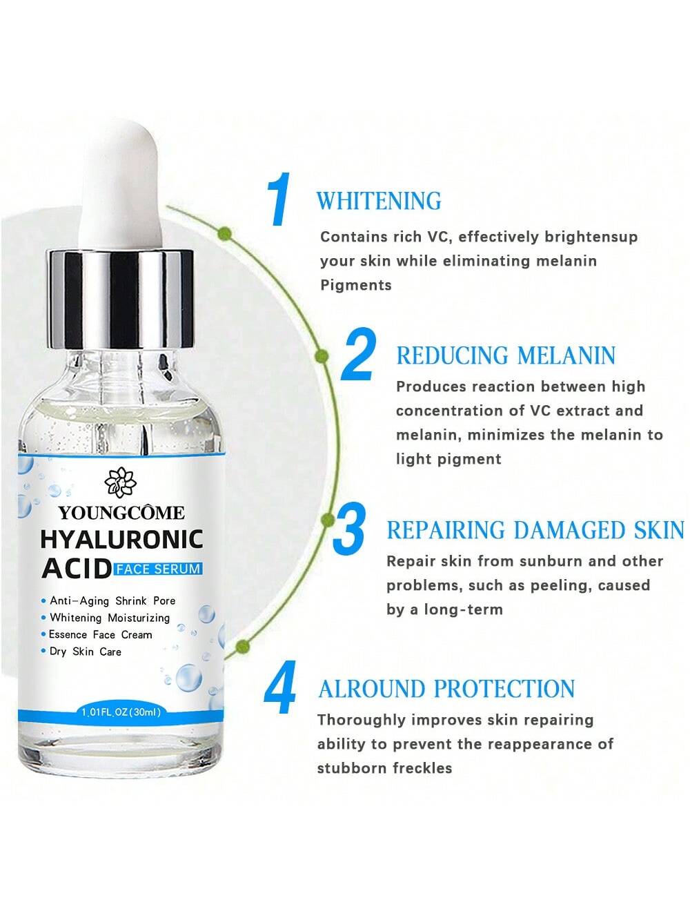 SHEIN 30ml Hyaluronic Acid Essence for Face
