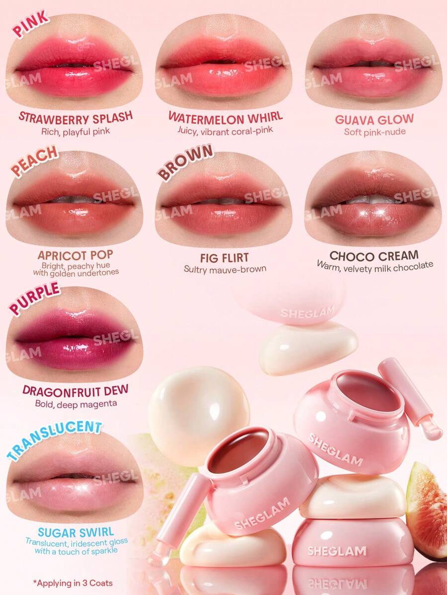 SHEGLAM Hydra Jelly Pocket Lip Jam-Guava Glow
