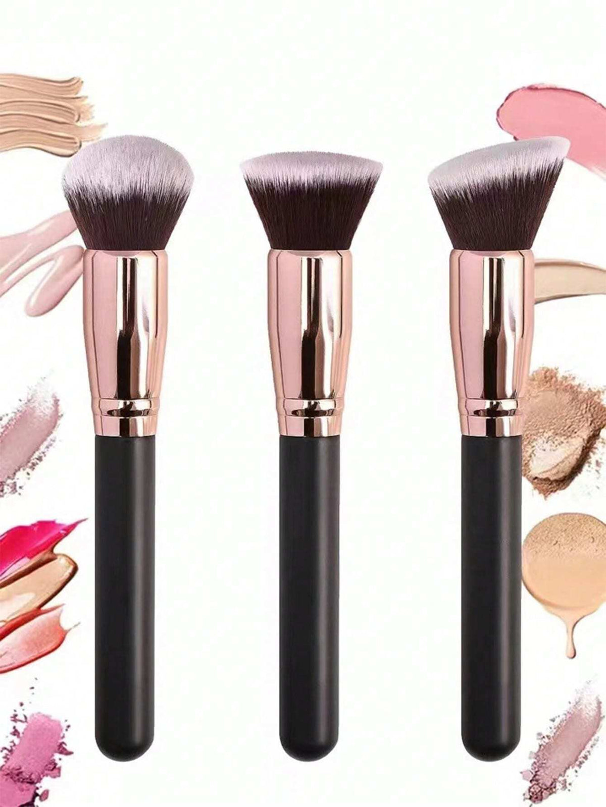 SHEIN 3pcs Makeup Brush Set