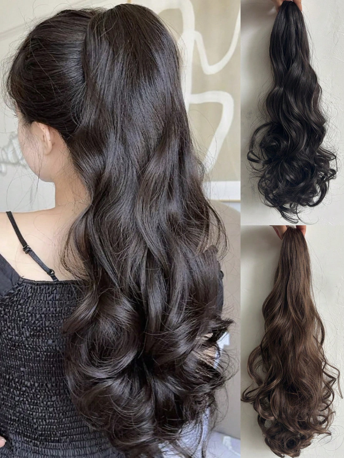 SHEIN 50cm Extremely Long Wavy Natural Wave Hair Claw Clip