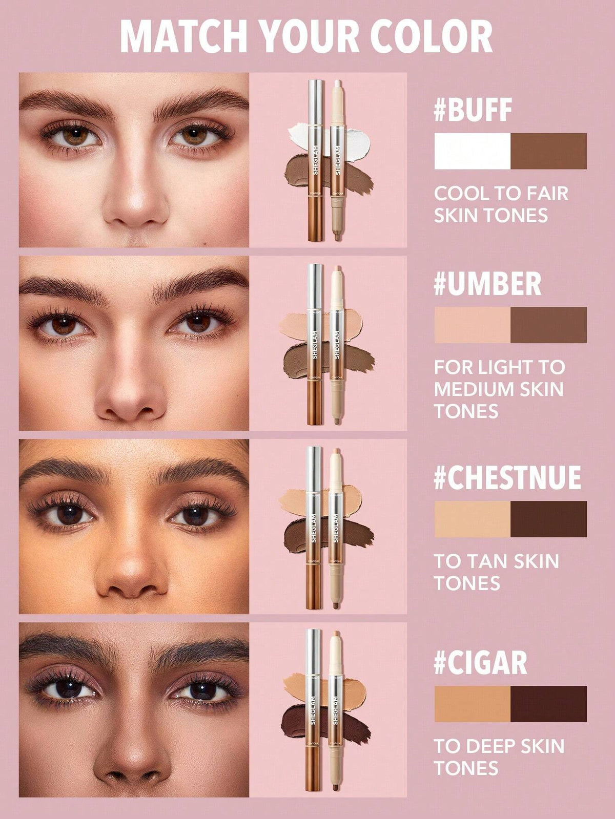 SHEGLAM Fine Line 2-In-1 Nose Contour & Highlight