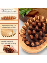 SHEIN Body Anti Cellulite Brush Soothing Wooden Essential Oil Spa Air Cushion Massage Hair