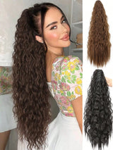 SHEIN Corn Curly Hair Extensions Brown and Black