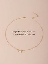 SHEIN Cubic Zirconia & Bird Charm Necklace