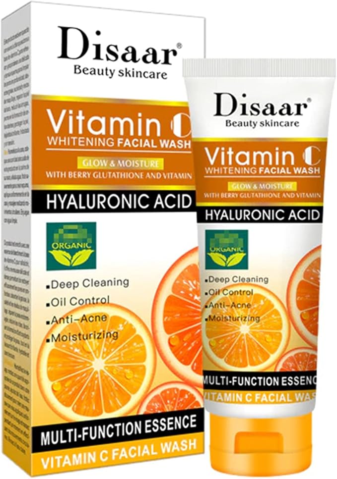 Disaar beauty skincare vitamin c facial wash foam hyaluronic acid