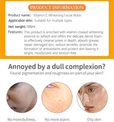 Disaar beauty skincare vitamin c facial wash foam hyaluronic acid