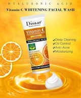 Disaar beauty skincare vitamin c facial wash foam hyaluronic acid