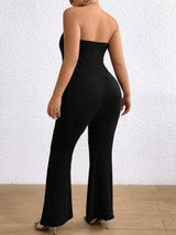 SHEIN Elenzga Plus Size Strapless Jumpsuit