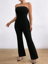 SHEIN Elenzga Plus Size Strapless Jumpsuit