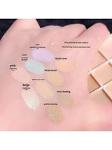 SHEIN ErshiQi 9 Color Concealer Makeup Palette, Dark Border