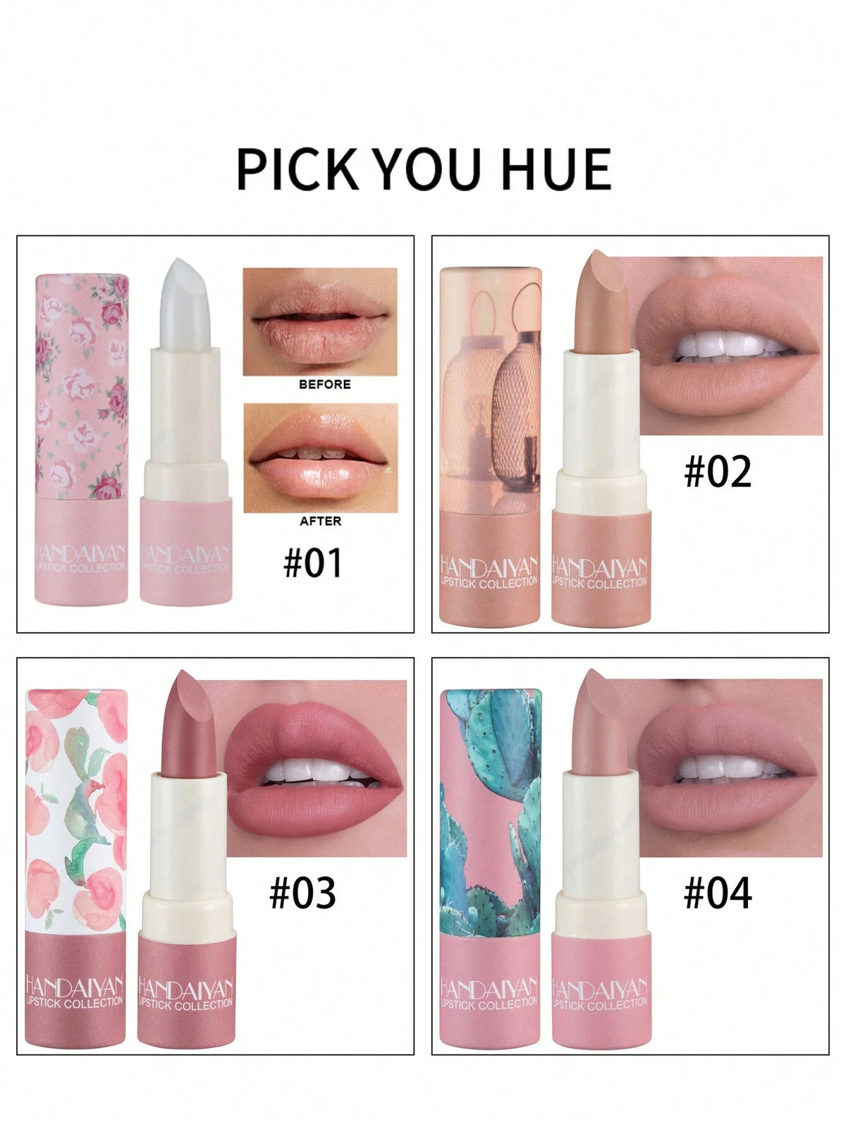 SHEIN HANDAIYAN Kaleidoscope Paper Tube Lipstick #03