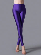 SHEIN High Elastic Waist Shiny Skinny Tights
