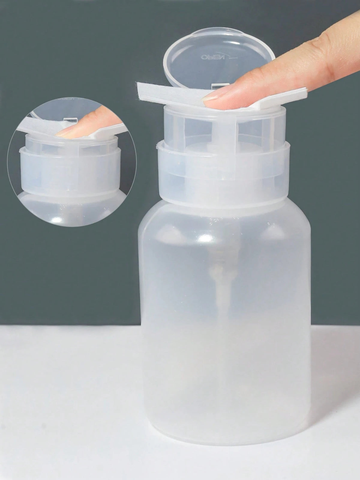 SHEIN 1Pc 200Ml Nail Polish Remover Press Bottle