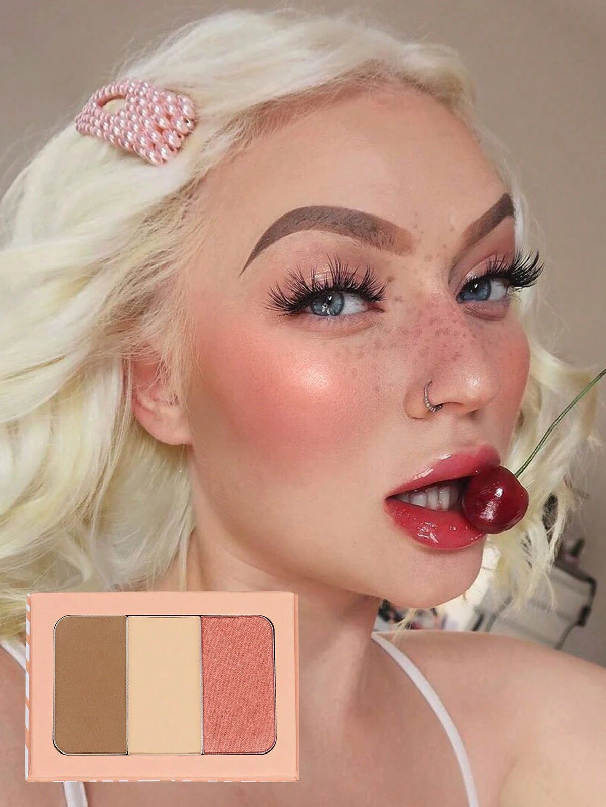 SHEIN Misslyn All-in-One Contouring Palette, Highlight, Blush, Smooth Blush