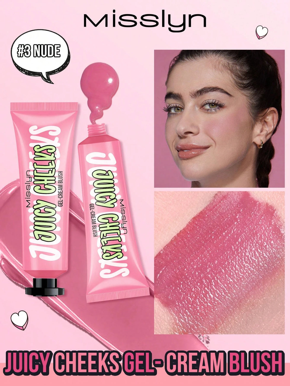 Misslyn Juicy Cheeks Gel Cream Blush, Not Greasy #3