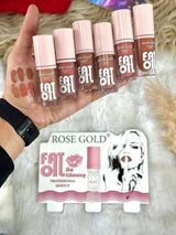 Rose Gold lip lifter in 6 different brown colors