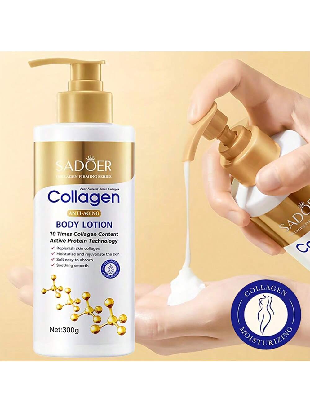 SADOER 300g Collagen Body Lotion Anti Aging Firming Cream